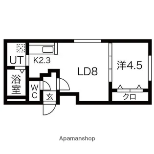 グランディール本郷通【205号室】の間取り
