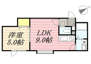 ウィステリア菊水元町【203号室】の間取り