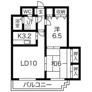 サンライト西岡【402号室】の間取り