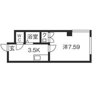シティキャッスル【00402号室】の間取り
