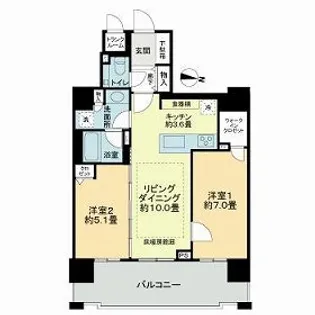 ライオンズ札幌中央レガシア【1102号室】の間取り
