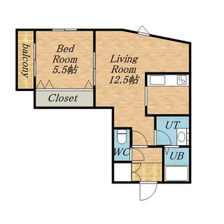 カントリースクエア【4階】の間取り