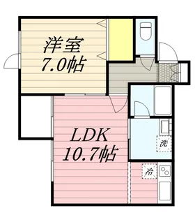 コーポミヤビ【2号室】の間取り
