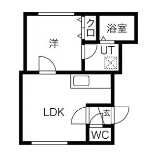ピュアライフ平岸【1階】の間取り