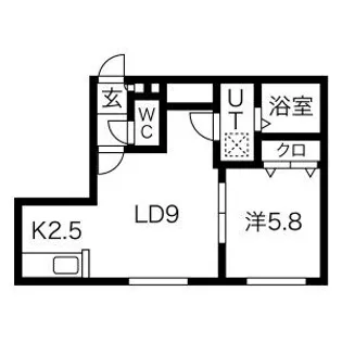 AKT月寒中央【1階】の間取り