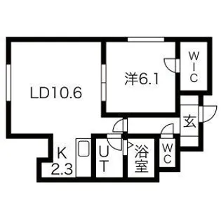 ノーマルヒル平和通【3階】の間取り
