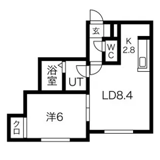 VIVACE白石【201号室】の間取り