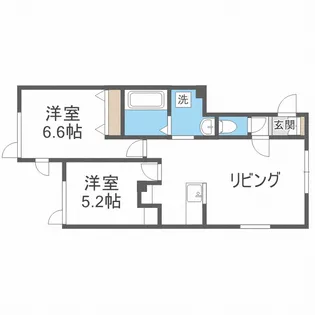 CASA DE NIRO DUE【0201号室】の間取り