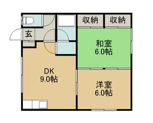 コーポニューアツベツ【101号室】の間取り