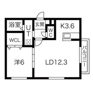 クラリス南平岸Ⅱ【4階】の間取り