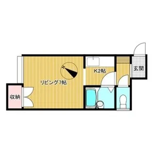 パステル本通11A棟【102号室】の間取り