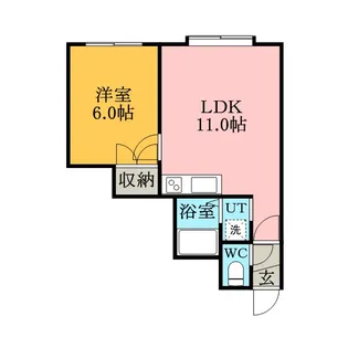 元町アパートメント【203号室】の間取り