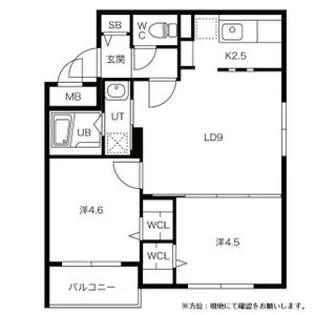 LA VITA澄川(ラヴィータ澄川)【0403号室】の間取り