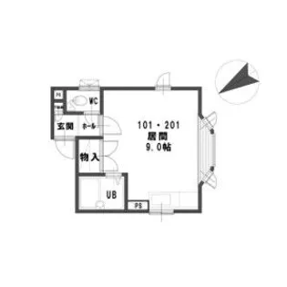 ルミエールフジ【2階】の間取り