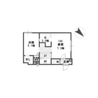 ルミエール東札幌B【1階】の間取り