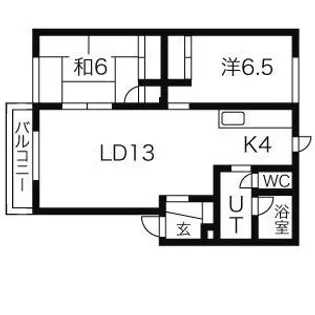 南平岸2001【102号室】の間取り