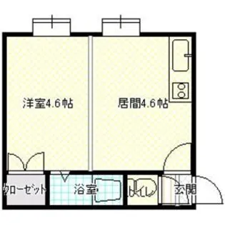 シャルマン南郷B【203号室】の間取り