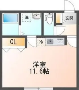 coffret(コフレ)月寒【4階】の間取り