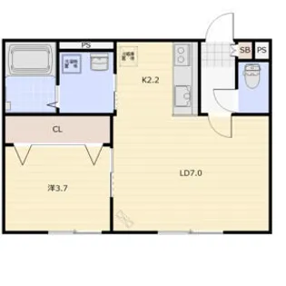 CLASSIK Shiroishi(クラシック シロイシ)【3階】の間取り