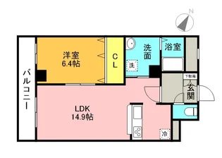 エステラ東札幌【706号室】の間取り