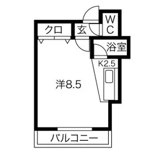 る・ぱれ美園壱番館【2階】の間取り