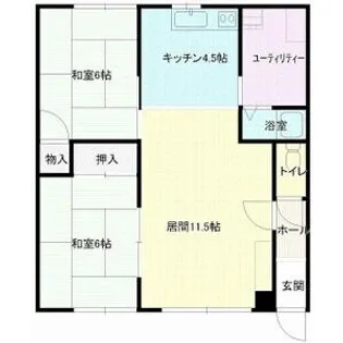 ツチモトハイム【202号室】の間取り