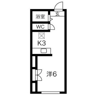 サンハイツ平岸【102号室】の間取り