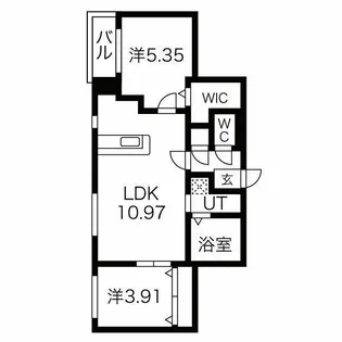 REVE新札幌【4階】の間取り