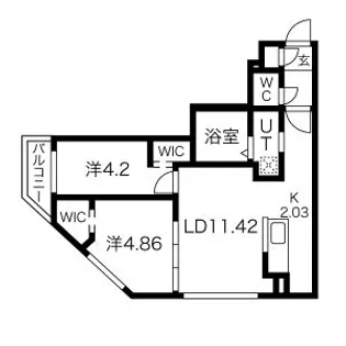 CITY RESIDENCE栄通(シティレジデンス栄通)【4階】の間取り