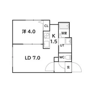 ラフィーネ南平岸Ⅳ【4階】の間取り