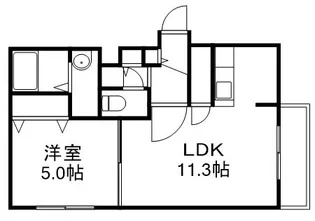 エフュート澄川【2階】の間取り