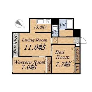 エスパシオ白石【0602号室】の間取り