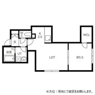 スノーチャイルド平岸【0102号室】の間取り