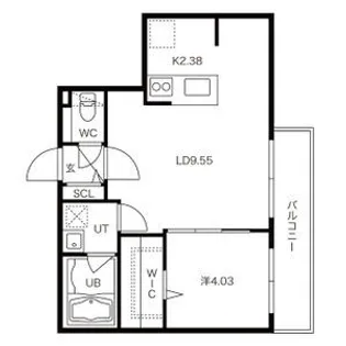 CHARLOTTE中の島(シャルロット中の島)【0502号室】の間取り