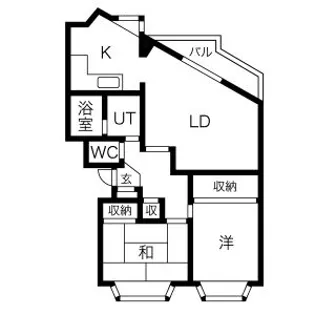 西岡サンマウンテンシャトー【404号室】の間取り
