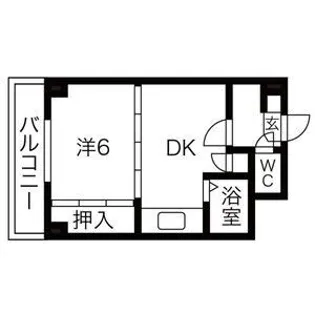 グランビュー中島公園【00802号室】の間取り