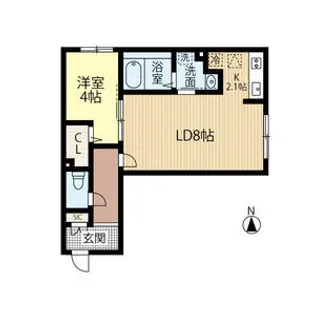 LA CONFORTO厚別【4階】の間取り