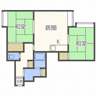 ピアコート平岡E【00102号室】の間取り