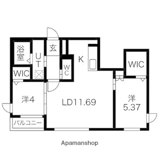 RESIDENCE SHINMEI 平岸【2階】の間取り