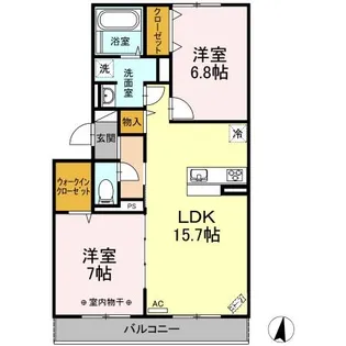 ルーチェ大谷地【1階】の間取り