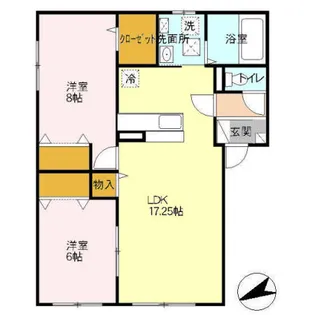 マルシェⅢⅤ ⅢⅤ【2階】の間取り