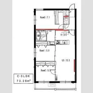 ディア東札幌【4階】の間取り