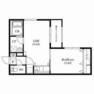 プロヴィデンス中の島【102号室号室】の間取り