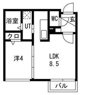 ラフィーネ南平岸【202号室号室】の間取り