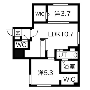 カーサAT新さっぽろ【3階】の間取り