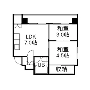 ユニバーサルビル東札幌【402号室】の間取り