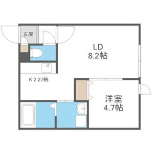 GRANLUZ大谷地(グランルース大谷地)【4階】の間取り