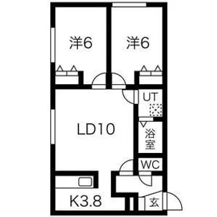 LAPISーLAZULI白石【2階】の間取り