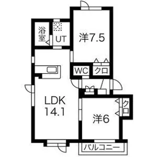 CALM HOUSE Ⅰ【102号室】の間取り