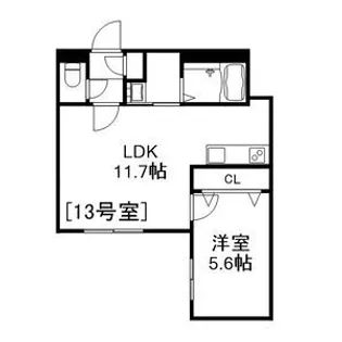 ALIVIS美園【2階】の間取り
